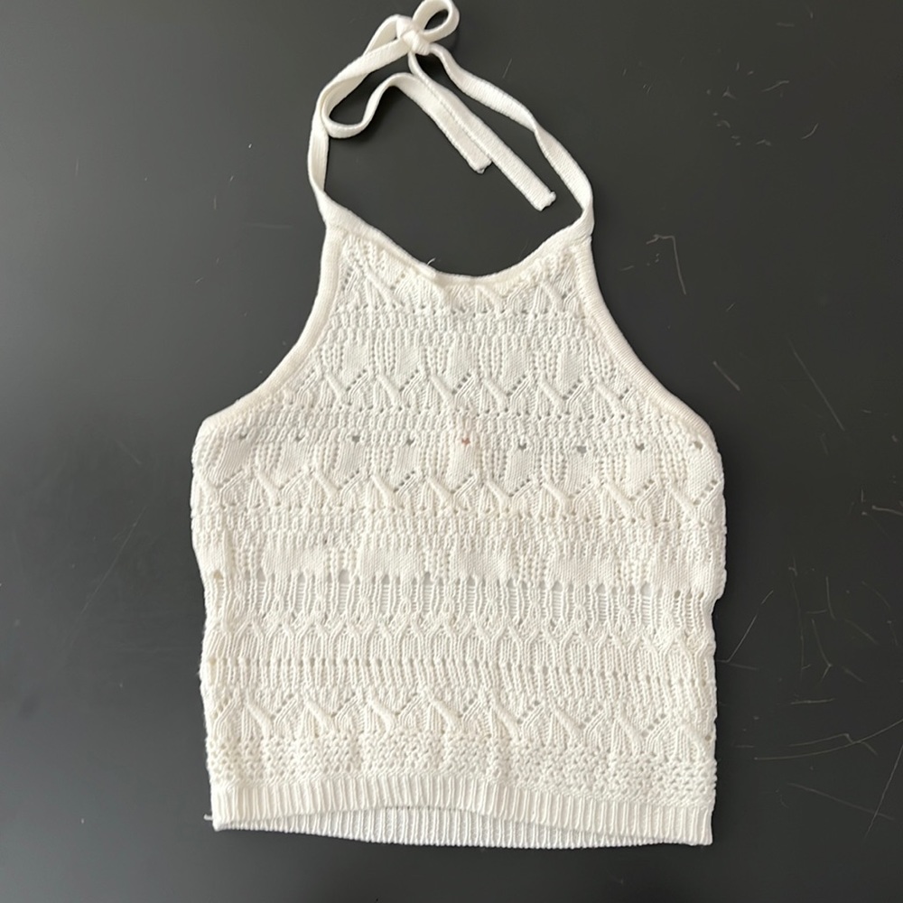 Sky and sparrow crochet halter top